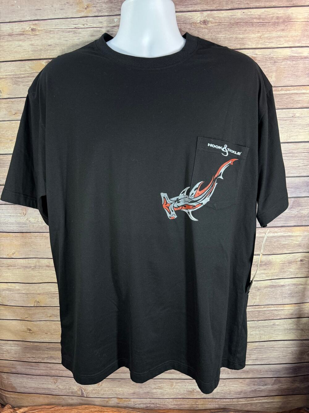 Hook & Tackle Men's Black Quick-Dry T-Shirt - Size XL, New With Tags